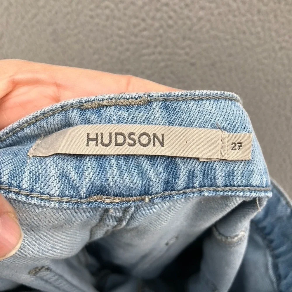 Hudson Cargo Jeans Womens 27 4 Spring Indigo Blue High Rise Wide Leg Hemmed